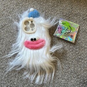 White and Pink Monster iPhone Case